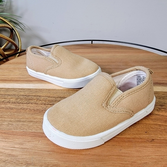 Garanimals Tan Canvas Loafers Slip on Sneakers Size 6 - Picture 3 of 16